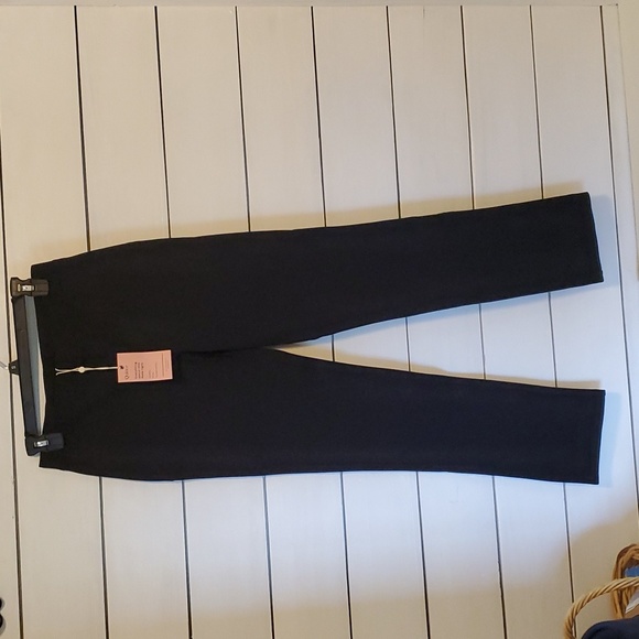 Quince Ultra Stretch Ponte Straight Leg Black Pants - Picture 5 of 6